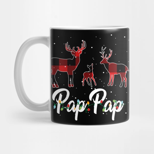 Pap Pap Reindeer Plaid Pajama Shirt Family Christmas by intelus